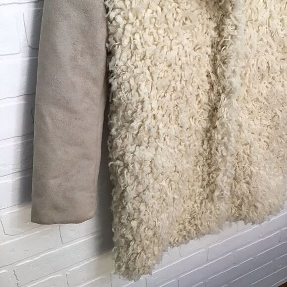 GLAMOROUS Warm jacket coat faux fur faux sheep leather in XS bohemian southw… - Picture 6 of 13